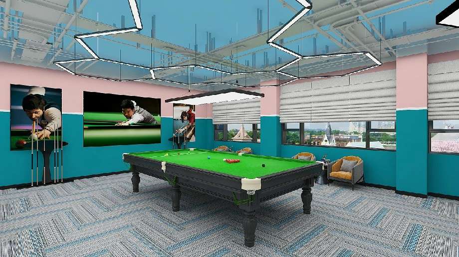 鄭州臺(tái)球俱樂(lè)部裝修設(shè)計(jì)效果圖