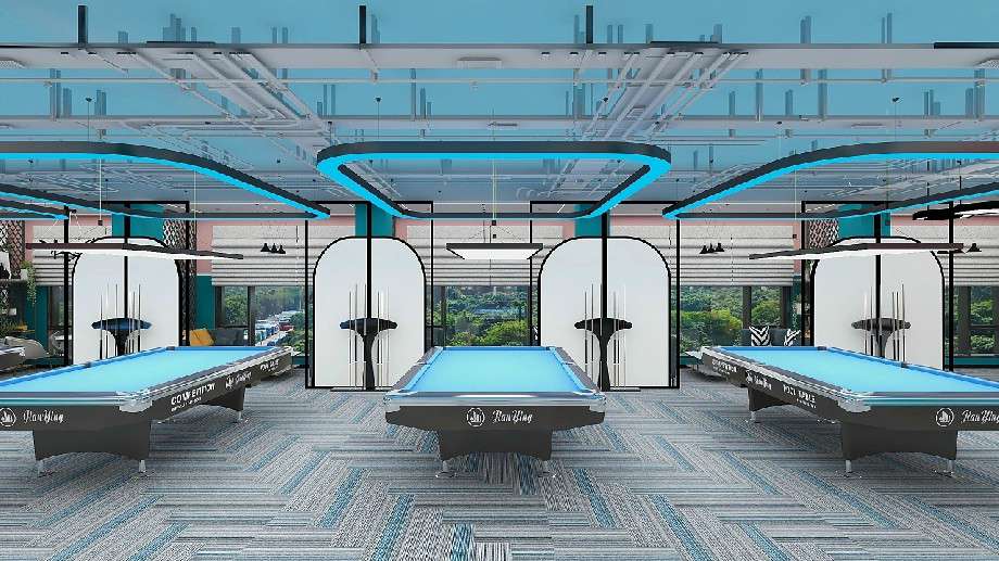 鄭州臺(tái)球俱樂(lè)部裝修設(shè)計(jì)效果圖