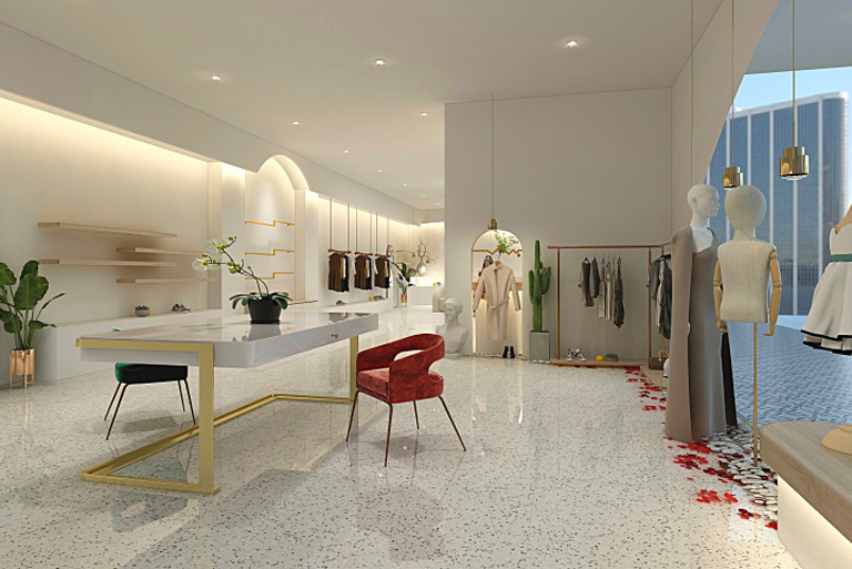 220㎡簡約時尚服裝精品店裝修設(shè)計(jì)
