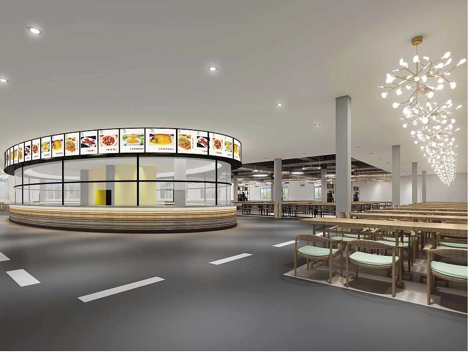 許昌學(xué)校食堂裝修設(shè)計(jì)效果圖