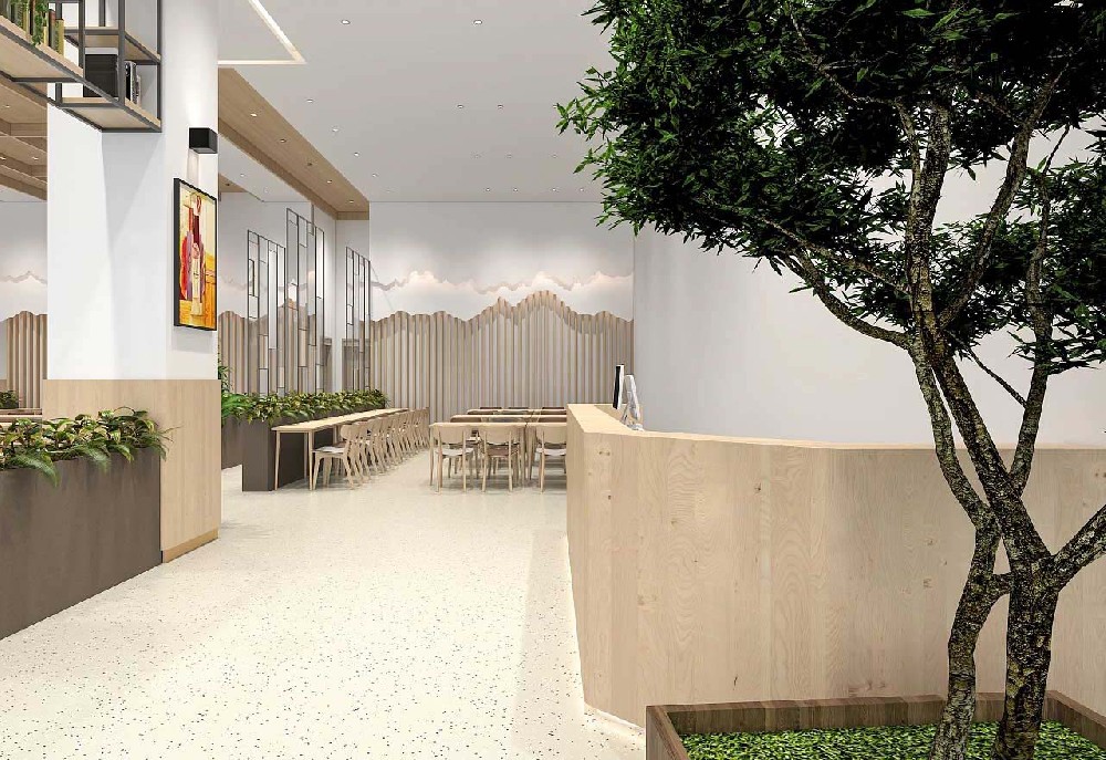 鄭州學校食堂設(shè)計-學校食堂裝修設(shè)計效果圖