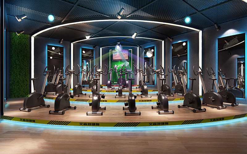 1500㎡健身俱樂部裝修設計效果圖