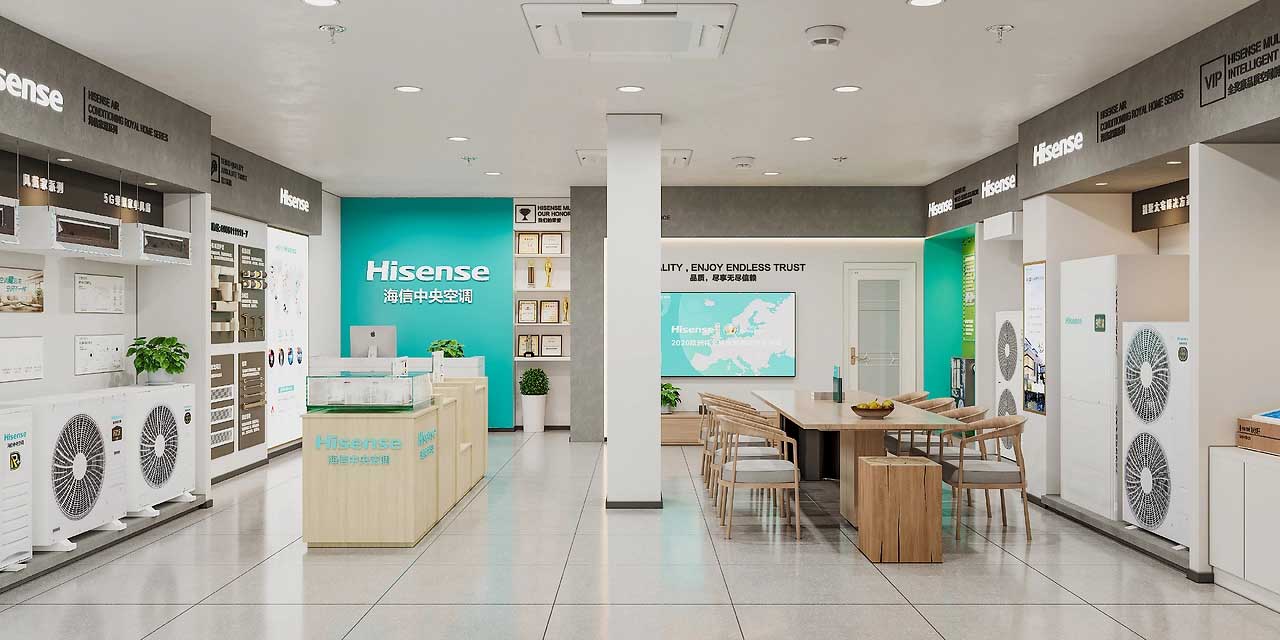 185平米空調(diào)專賣店裝修設計效果圖