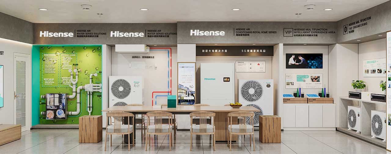 185平米空調(diào)專賣店裝修設計效果圖