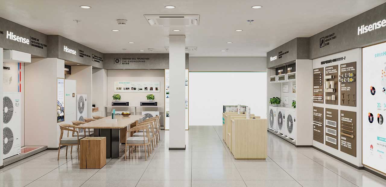 185平米空調(diào)專賣店裝修設計效果圖