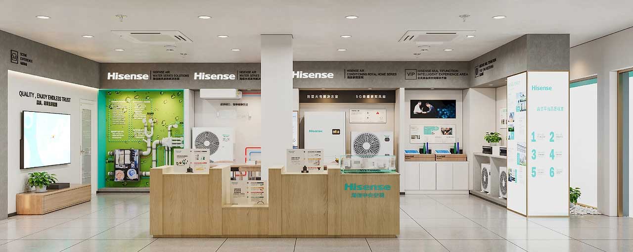 185平米空調(diào)專賣店裝修設計效果圖