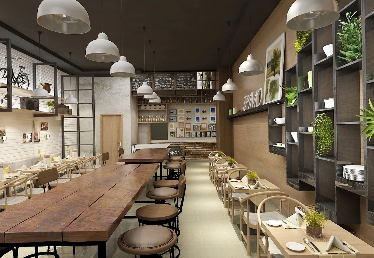 134平米面館店面設(shè)計(jì)裝修效果圖