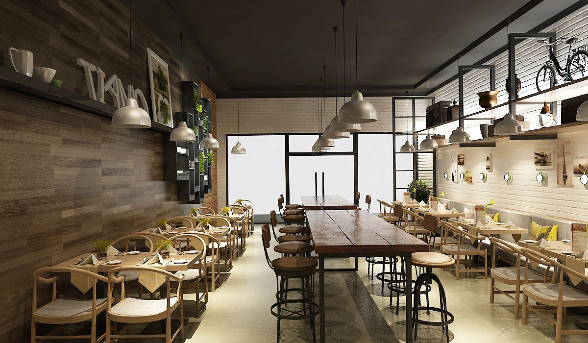 134平米面館店面設(shè)計(jì)裝修效果圖