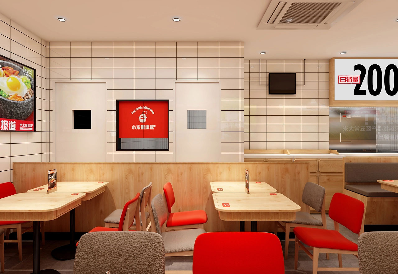 164平米鄭州快餐店裝修設(shè)計(jì)效果圖