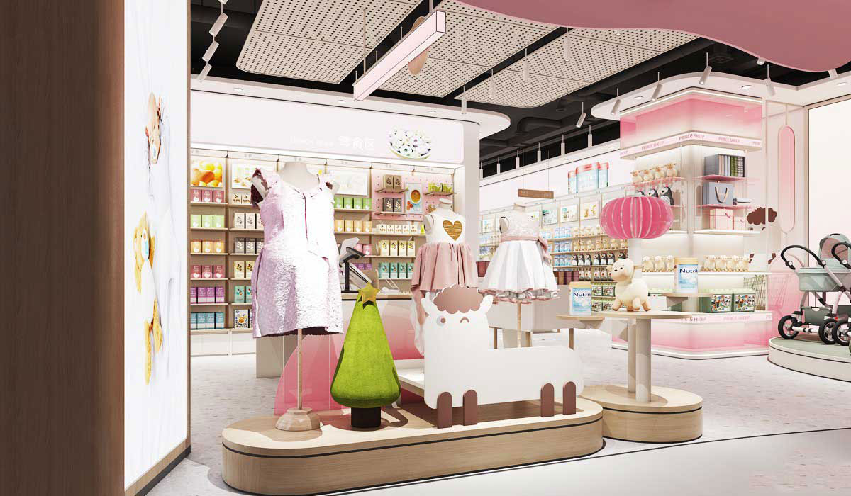215平米鄭州母嬰用品店設(shè)計效果圖