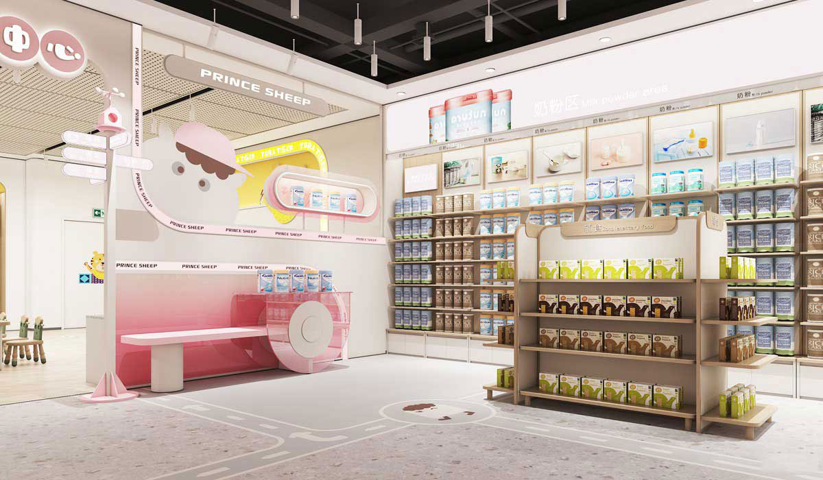 215平米鄭州母嬰用品店設(shè)計效果圖