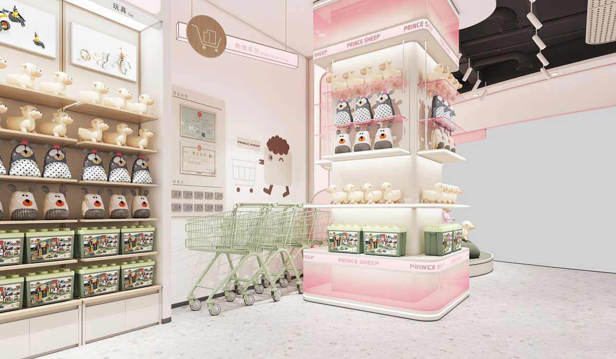 215平米鄭州母嬰用品店設(shè)計效果圖