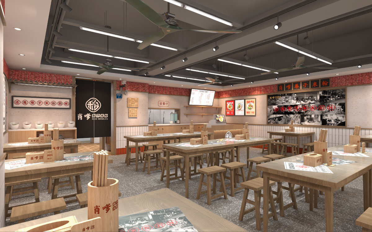 180平米鄭州快餐店裝修設(shè)計(jì)效果圖