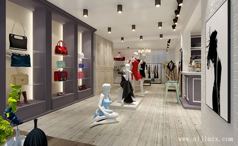 女裝專賣店鋪裝修效果圖